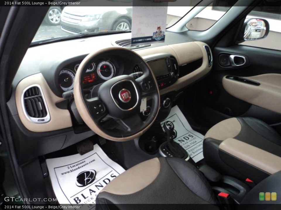 Beige/Grey Interior Prime Interior for the 2014 Fiat 500L Lounge #101198600