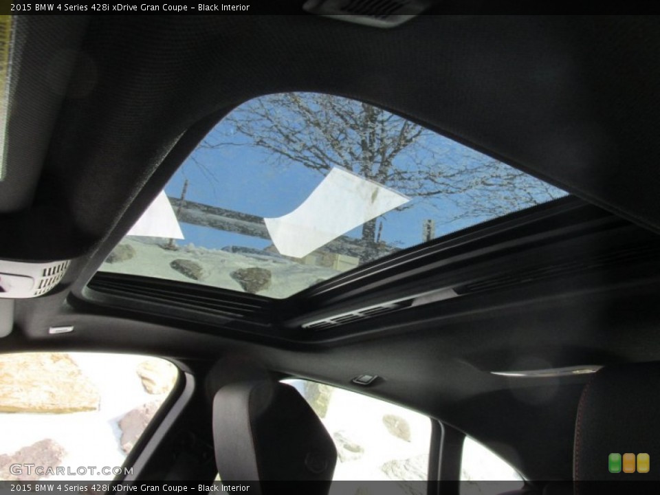 Black Interior Sunroof for the 2015 BMW 4 Series 428i xDrive Gran Coupe #101218578