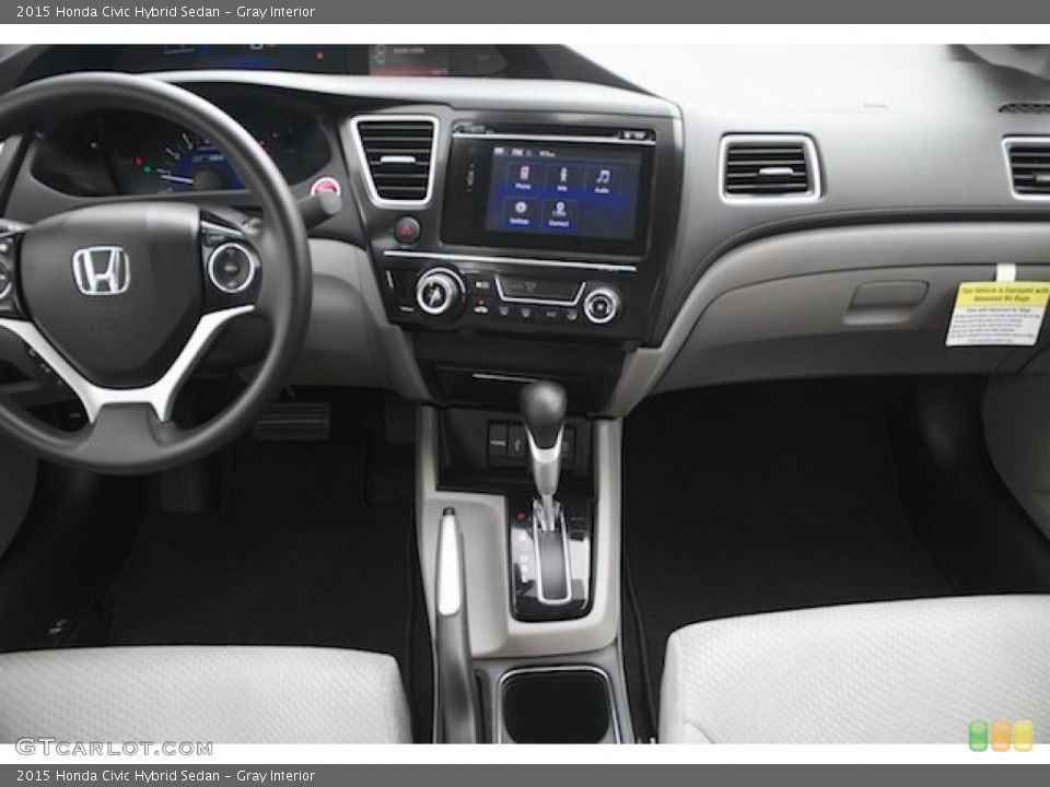 Gray Interior Dashboard for the 2015 Honda Civic Hybrid Sedan #101222121