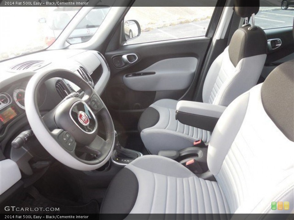 Black/Cementite Interior Front Seat for the 2014 Fiat 500L Easy #101222769