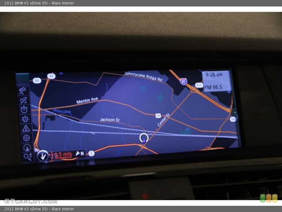 Black Interior Navigation for the 2012 BMW X3 xDrive 35i #101226039