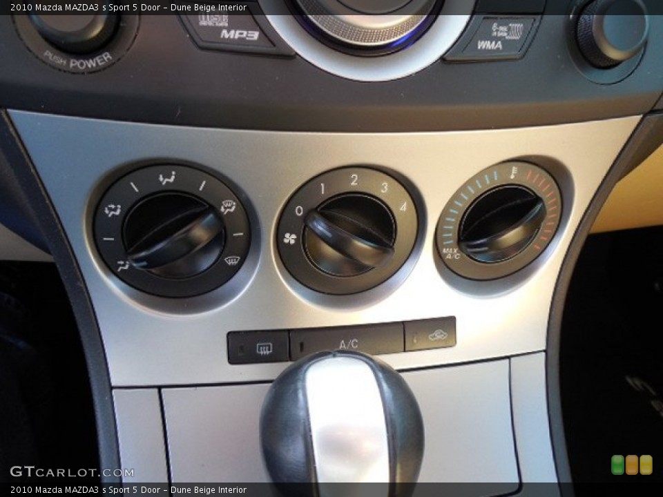 Dune Beige Interior Controls for the 2010 Mazda MAZDA3 s Sport 5 Door #101237763