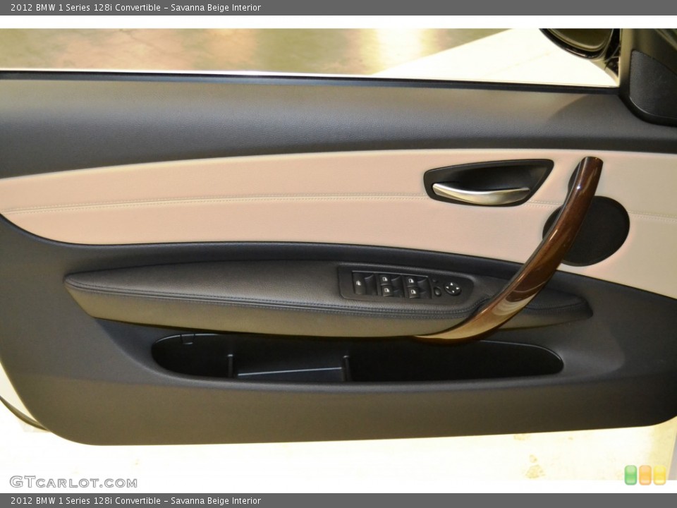 Savanna Beige Interior Door Panel for the 2012 BMW 1 Series 128i Convertible #101240763