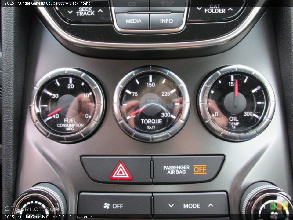 Black Interior Controls for the 2015 Hyundai Genesis Coupe 3.8 #101243190