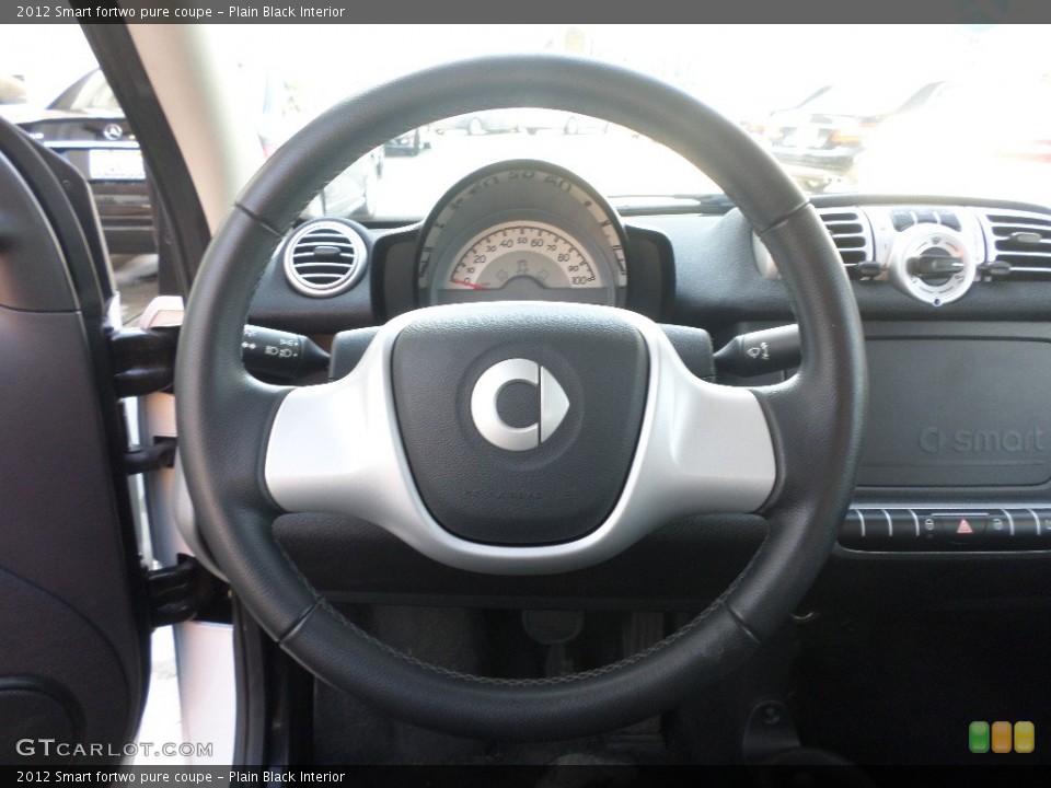 Plain Black Interior Steering Wheel for the 2012 Smart fortwo pure coupe #101250730