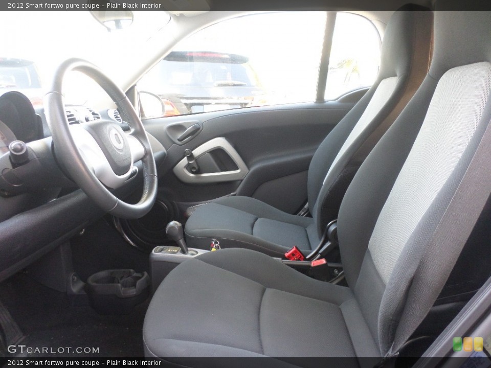 Plain Black Interior Front Seat for the 2012 Smart fortwo pure coupe #101250895