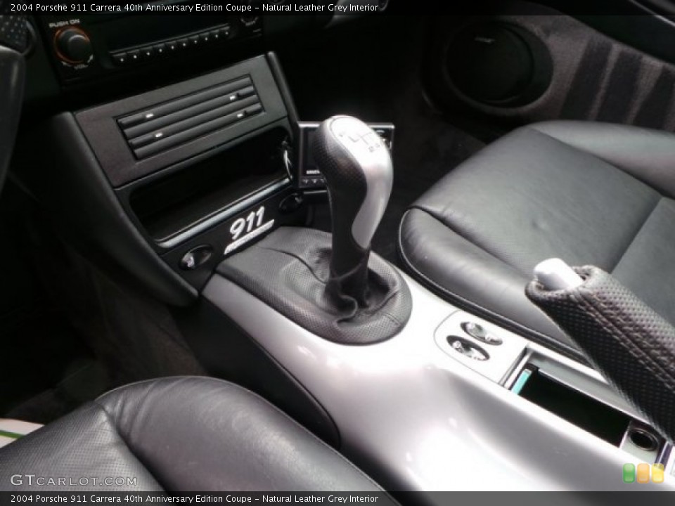 Natural Leather Grey Interior Transmission for the 2004 Porsche 911 Carrera 40th Anniversary Edition Coupe #101274760