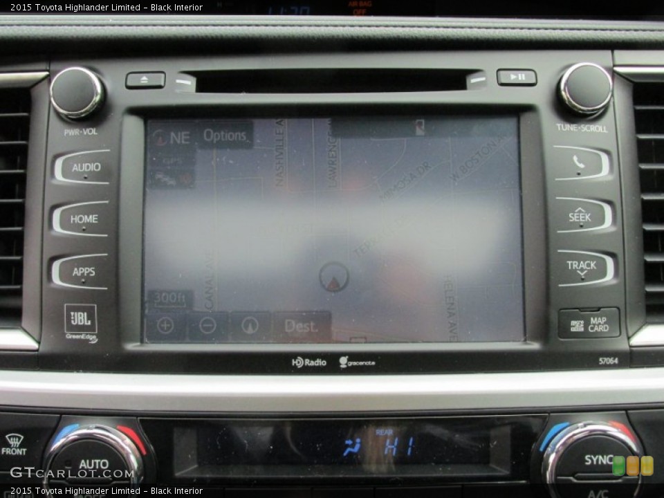 Black Interior Navigation for the 2015 Toyota Highlander Limited #101285170