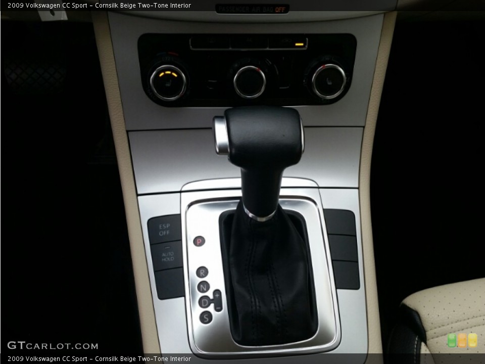 Cornsilk Beige Two-Tone Interior Transmission for the 2009 Volkswagen CC Sport #101292030