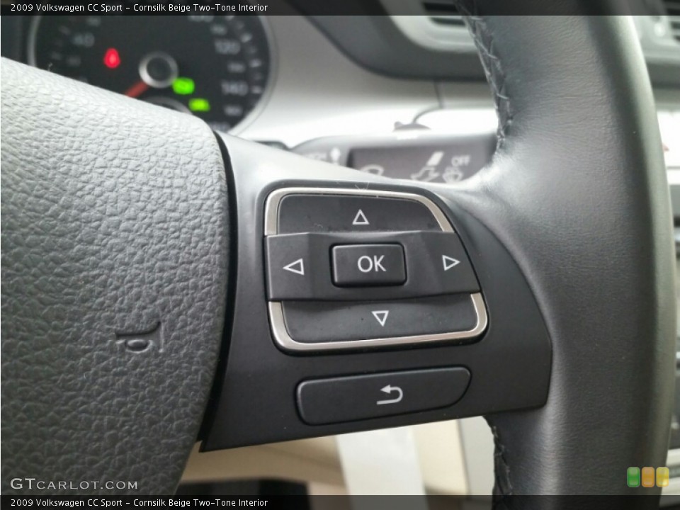 Cornsilk Beige Two-Tone Interior Controls for the 2009 Volkswagen CC Sport #101292096