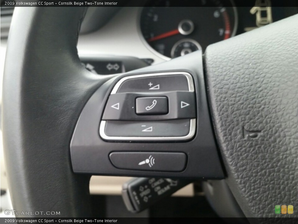 Cornsilk Beige Two-Tone Interior Controls for the 2009 Volkswagen CC Sport #101292129