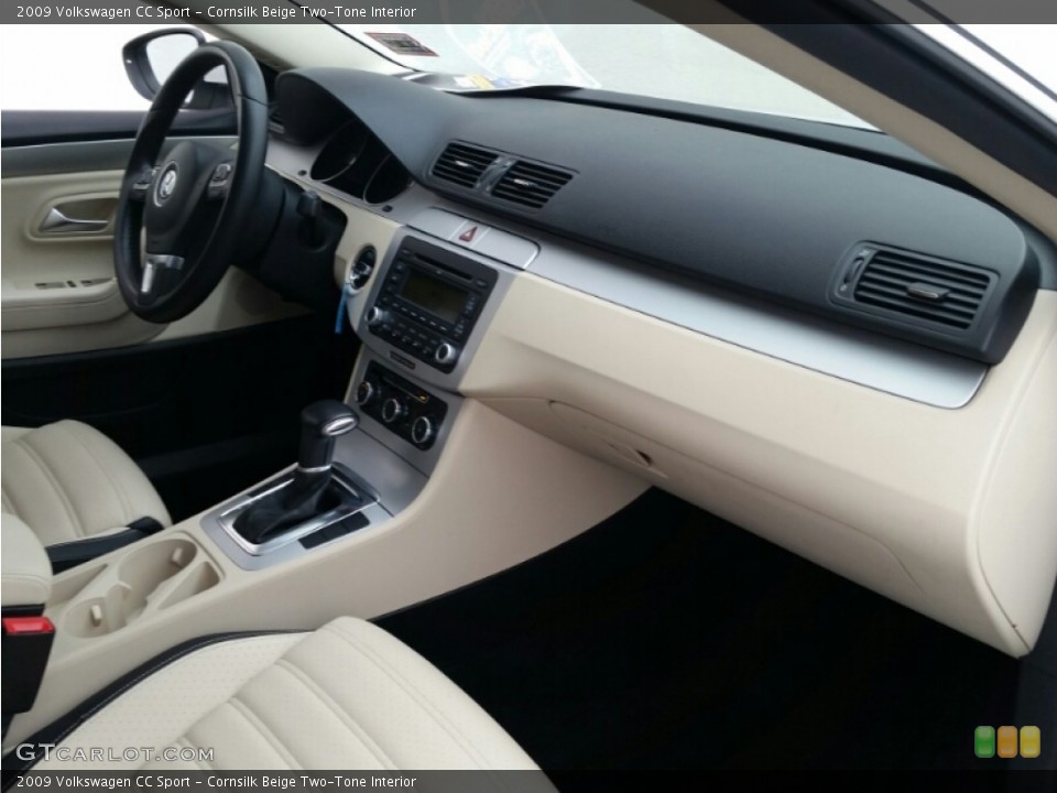 Cornsilk Beige Two-Tone Interior Dashboard for the 2009 Volkswagen CC Sport #101292408