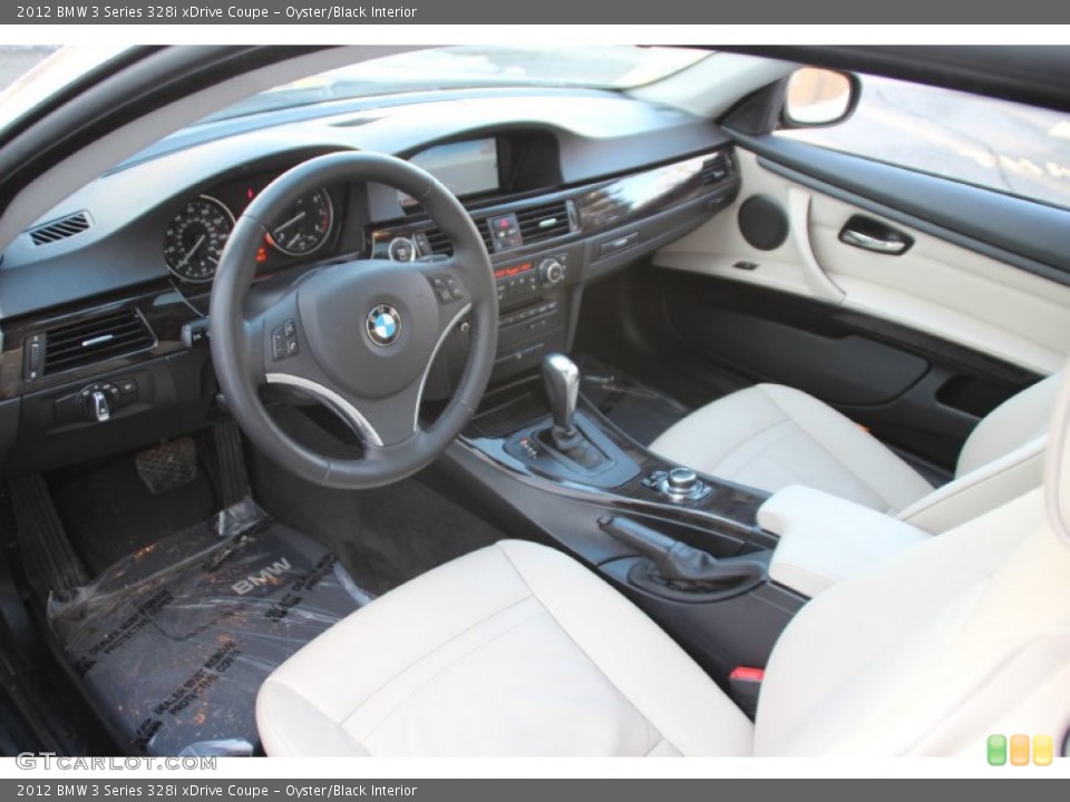 Oyster/Black Interior Photo for the 2012 BMW 3 Series 328i xDrive Coupe #101297594