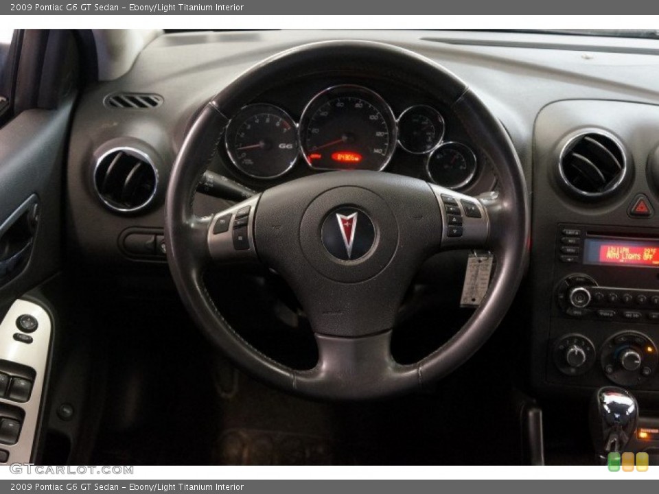 Ebony/Light Titanium Interior Steering Wheel for the 2009 Pontiac G6 GT Sedan #101314581
