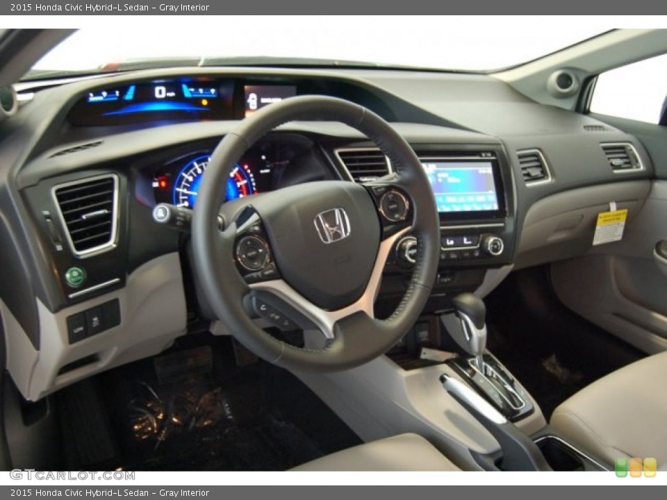 Gray Interior Dashboard for the 2015 Honda Civic Hybrid-L Sedan #101326947