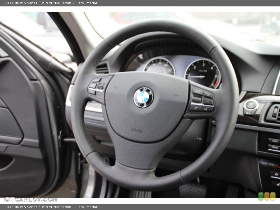 Black Interior Steering Wheel for the 2014 BMW 5 Series 535d xDrive Sedan #101330674