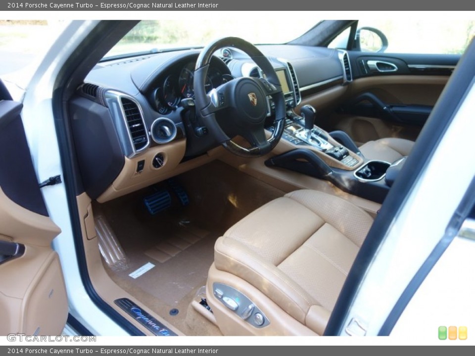 Espresso/Cognac Natural Leather Interior Prime Interior for the 2014 Porsche Cayenne Turbo #101341386