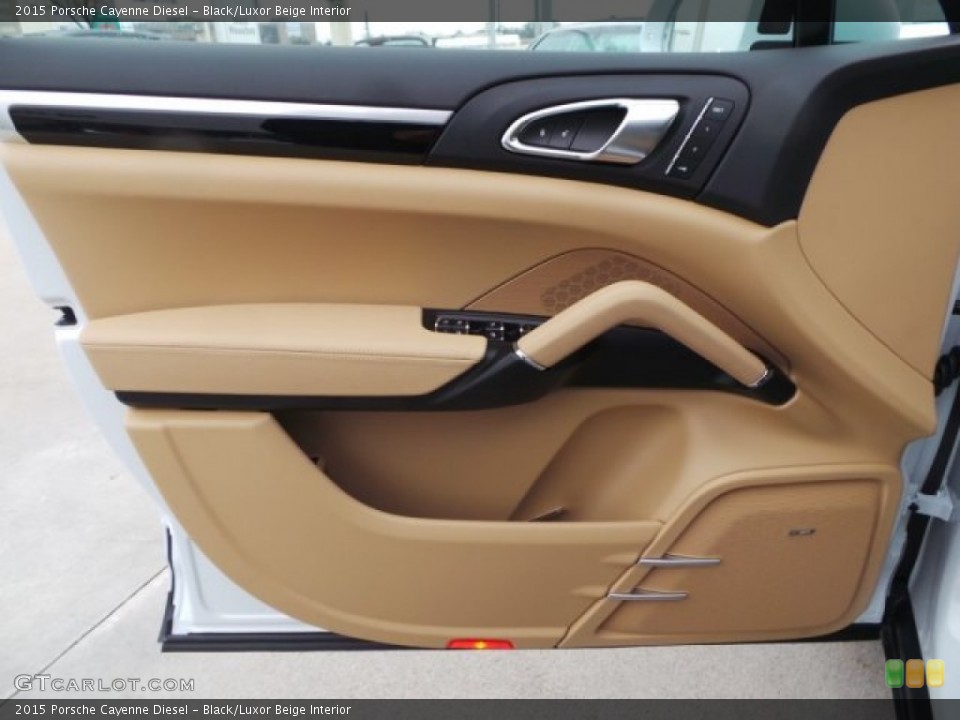Black/Luxor Beige Interior Door Panel for the 2015 Porsche Cayenne Diesel #101349819