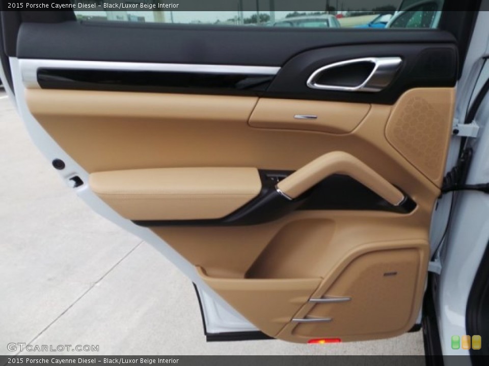 Black/Luxor Beige Interior Door Panel for the 2015 Porsche Cayenne Diesel #101350065