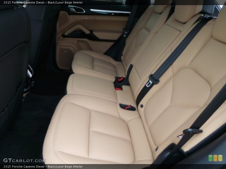 Black/Luxor Beige Interior Rear Seat for the 2015 Porsche Cayenne Diesel #101350085