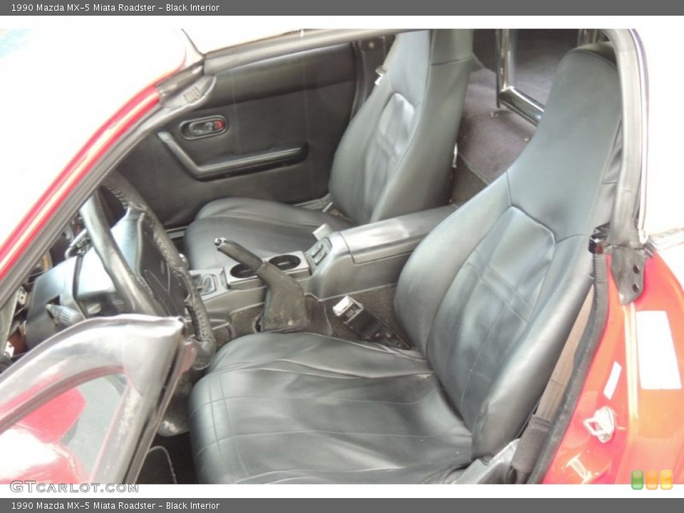 Black Interior Front Seat for the 1990 Mazda MX-5 Miata Roadster #101357386