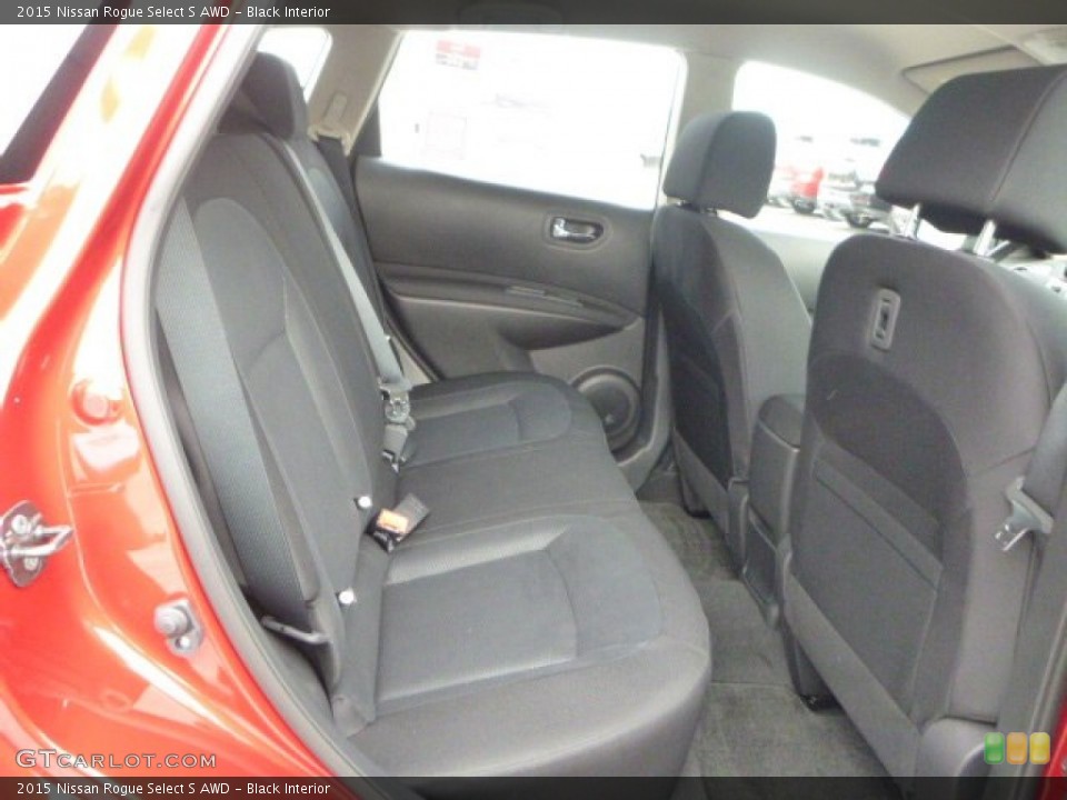 Black Interior Rear Seat for the 2015 Nissan Rogue Select S AWD #101361501