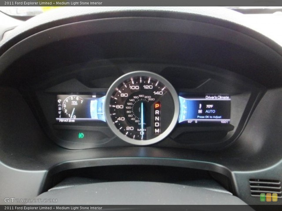 Medium Light Stone Interior Gauges for the 2011 Ford Explorer Limited #101361837