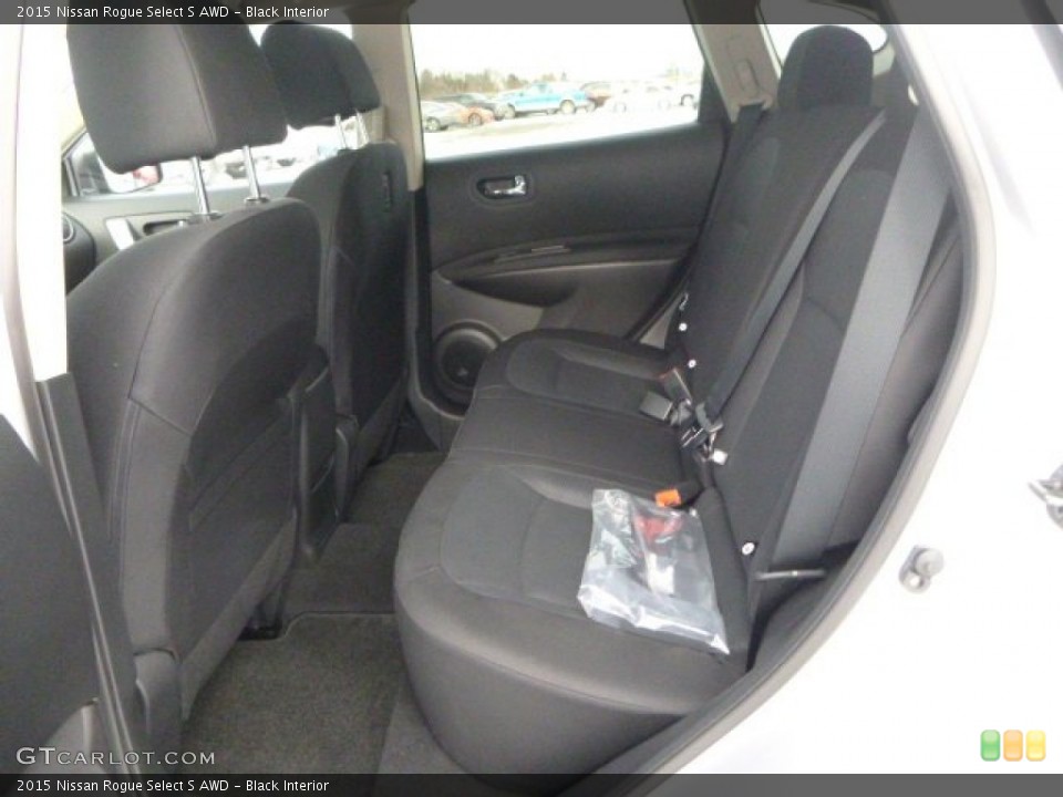 Black Interior Rear Seat for the 2015 Nissan Rogue Select S AWD #101362026