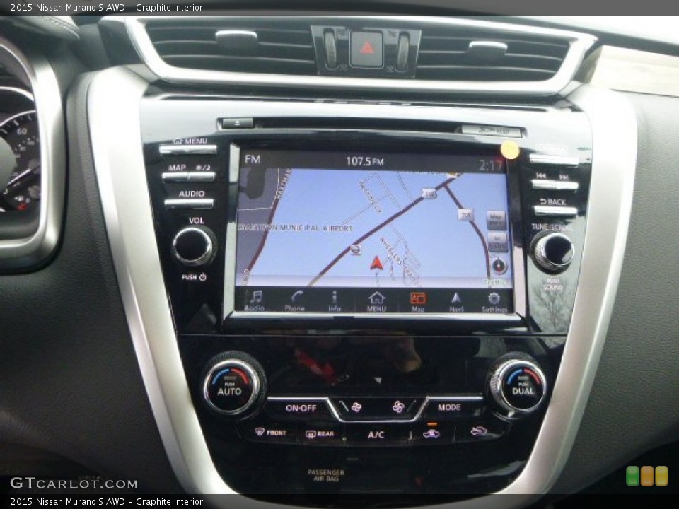 Graphite Interior Controls for the 2015 Nissan Murano S AWD #101367543