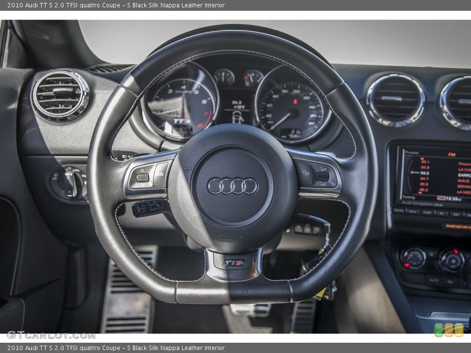 S Black Silk Nappa Leather Interior Steering Wheel for the 2010 Audi TT S 2.0 TFSI quattro Coupe #101368662