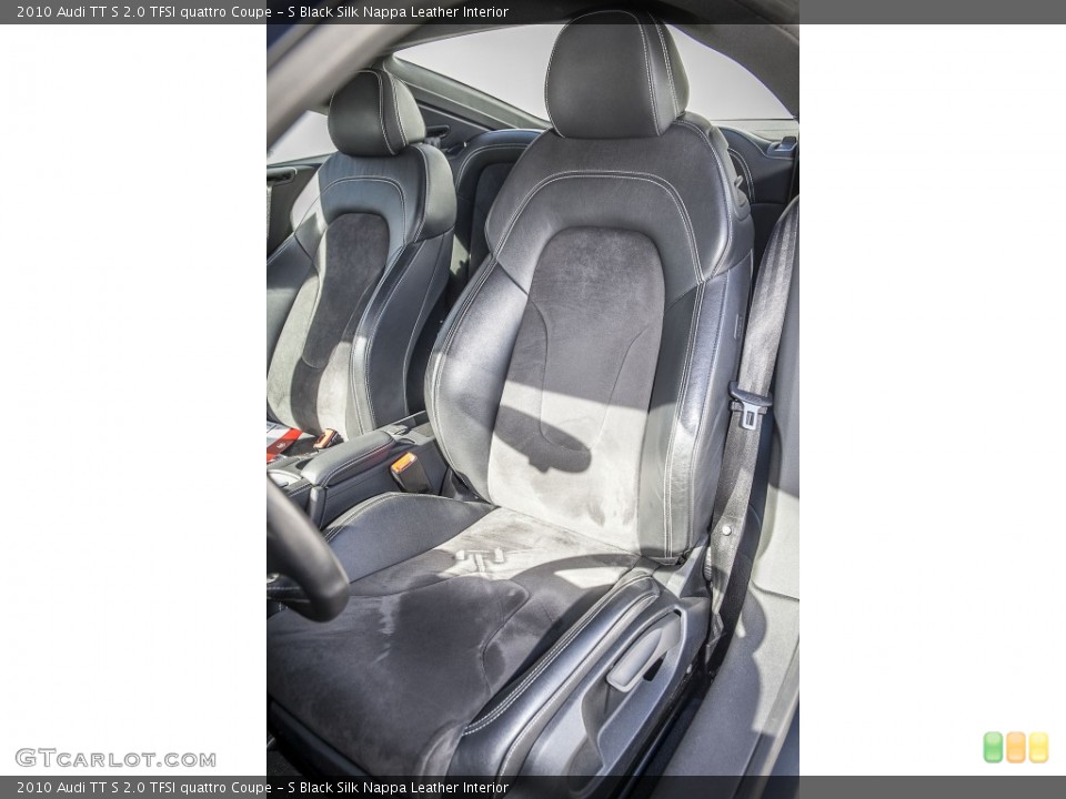 S Black Silk Nappa Leather Interior Front Seat for the 2010 Audi TT S 2.0 TFSI quattro Coupe #101368859