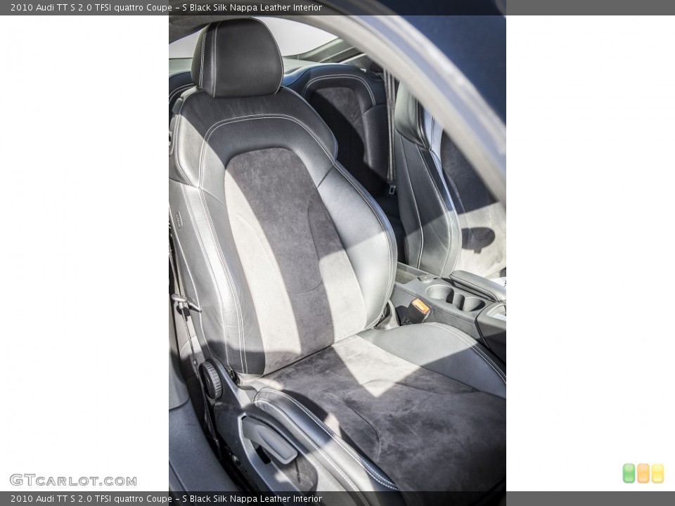 S Black Silk Nappa Leather Interior Front Seat for the 2010 Audi TT S 2.0 TFSI quattro Coupe #101369010