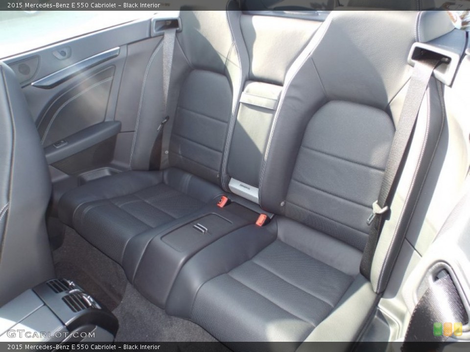 Black Interior Rear Seat for the 2015 Mercedes-Benz E 550 Cabriolet #101379813