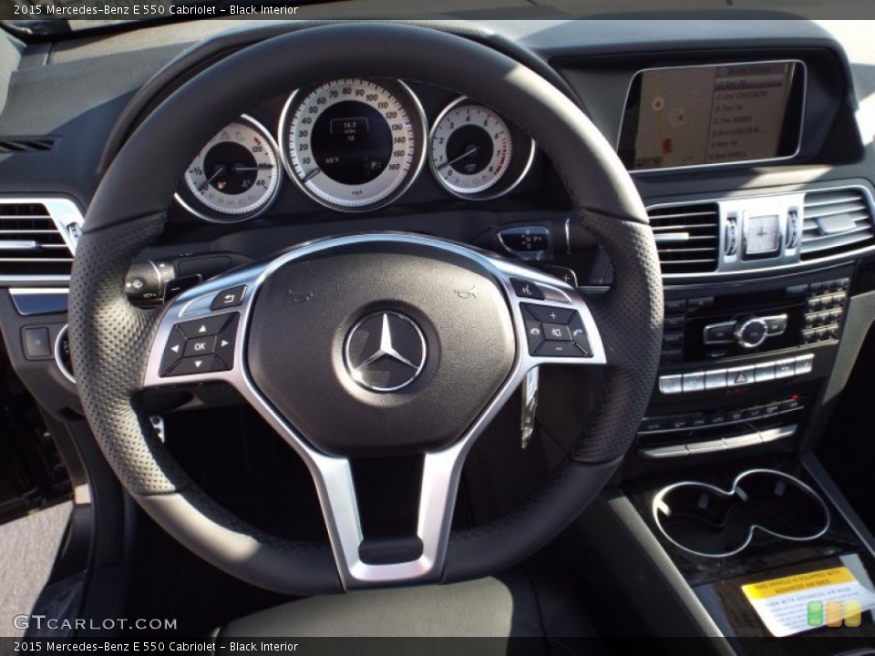 Black Interior Steering Wheel for the 2015 Mercedes-Benz E 550 Cabriolet #101379834