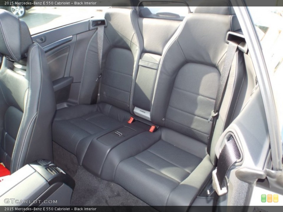 Black Interior Rear Seat for the 2015 Mercedes-Benz E 550 Cabriolet #101380302