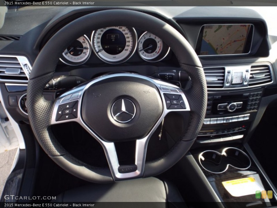 Black Interior Steering Wheel for the 2015 Mercedes-Benz E 550 Cabriolet #101380329