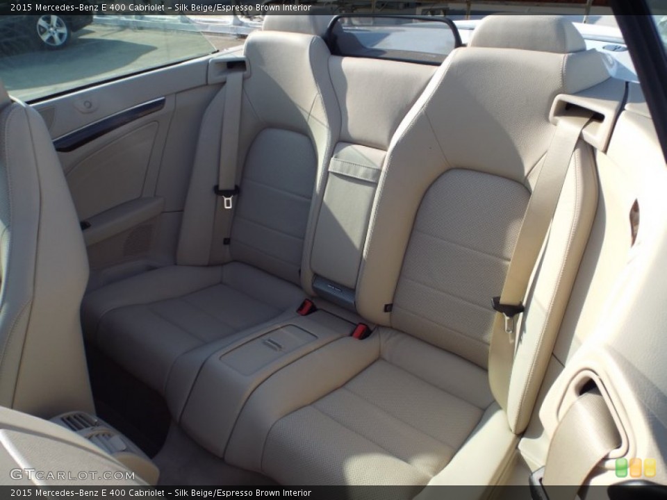 Silk Beige/Espresso Brown Interior Rear Seat for the 2015 Mercedes-Benz E 400 Cabriolet #101380549
