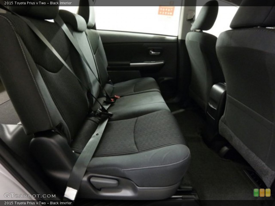 Black Interior Rear Seat for the 2015 Toyota Prius v Two #101384667
