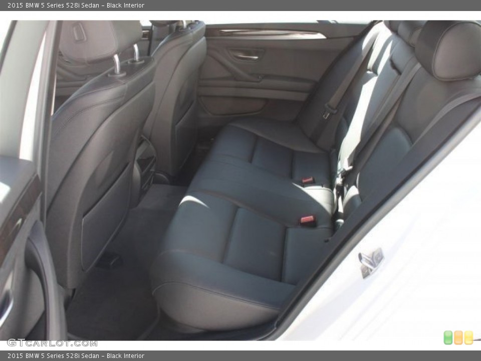 Black Interior Rear Seat for the 2015 BMW 5 Series 528i Sedan #101390334