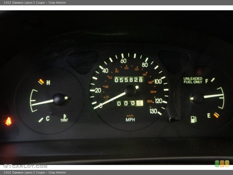Gray Interior Gauges for the 2002 Daewoo Lanos S Coupe #101391957
