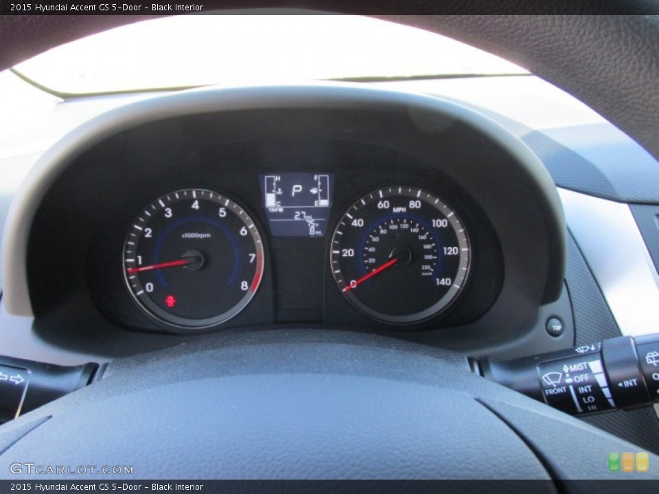 Black Interior Gauges for the 2015 Hyundai Accent GS 5-Door #101396022