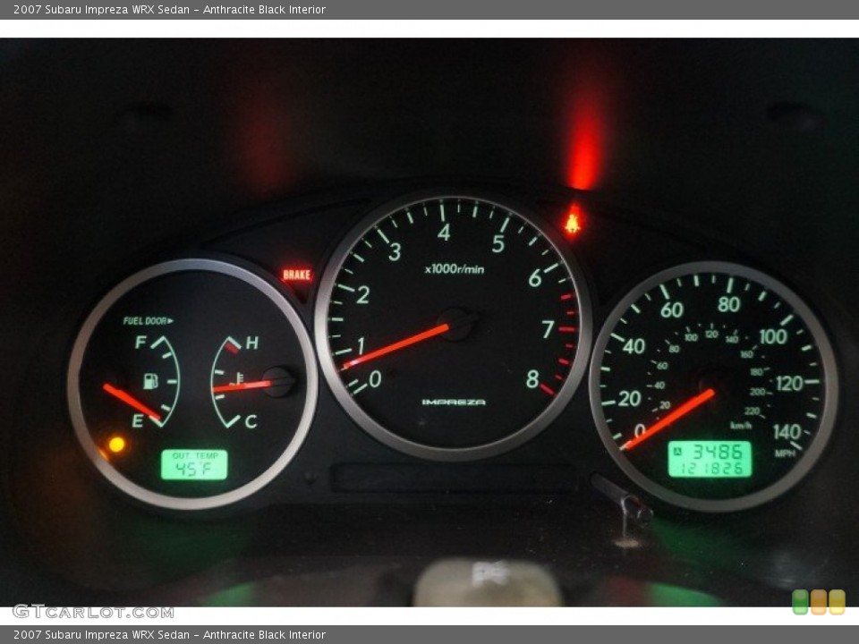 Anthracite Black Interior Gauges for the 2007 Subaru Impreza WRX Sedan #101398359