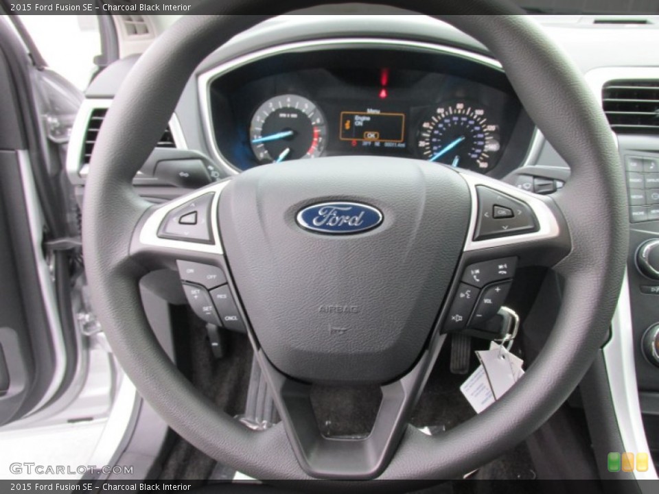 Charcoal Black Interior Steering Wheel for the 2015 Ford Fusion SE #101402430