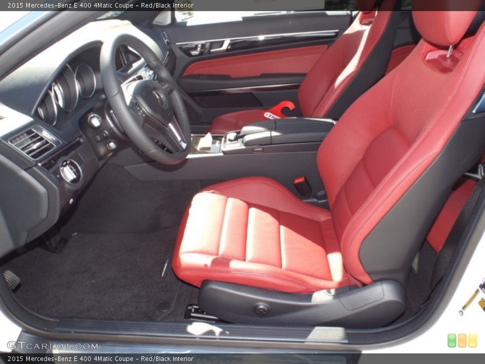 Red/Black Interior Front Seat for the 2015 Mercedes-Benz E 400 4Matic Coupe #101405734