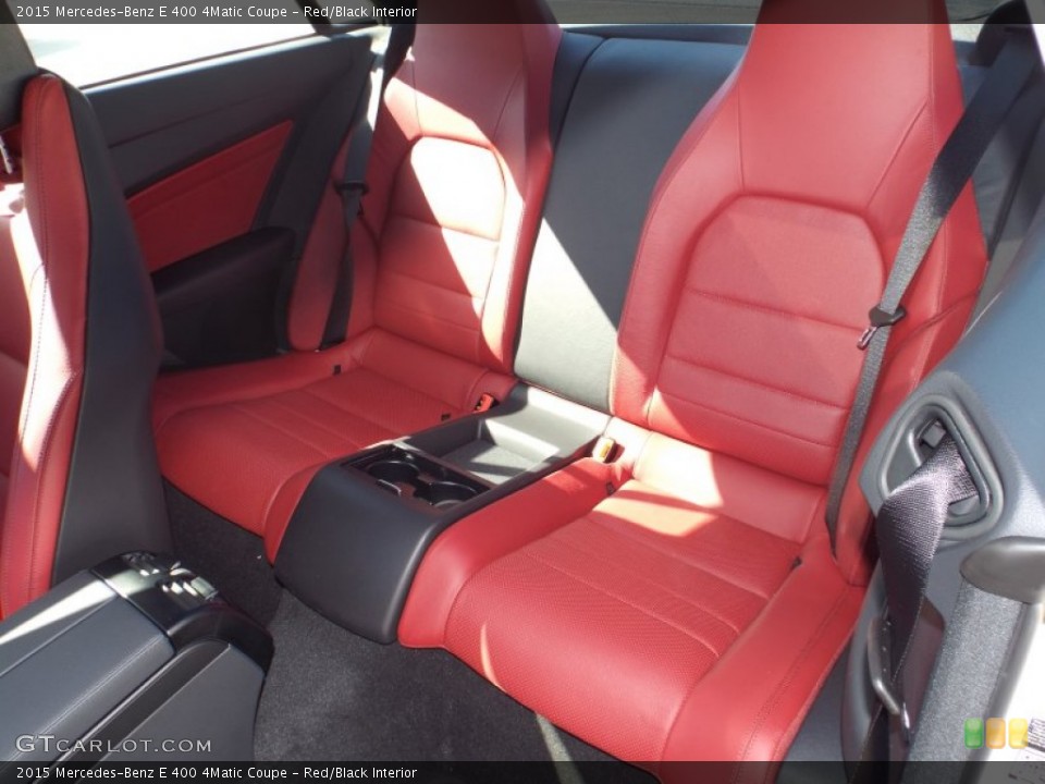 Red/Black Interior Rear Seat for the 2015 Mercedes-Benz E 400 4Matic Coupe #101405753