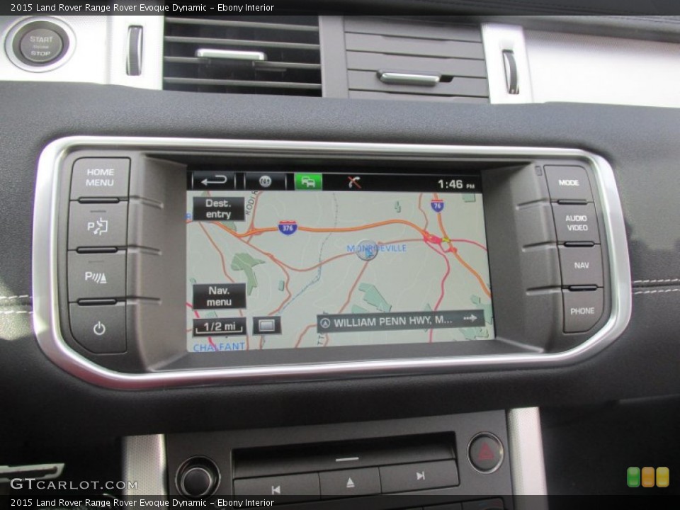 Ebony Interior Navigation for the 2015 Land Rover Range Rover Evoque Dynamic #101414293