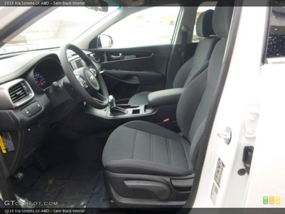Satin Black Interior Front Seat for the 2016 Kia Sorento LX AWD #101414404