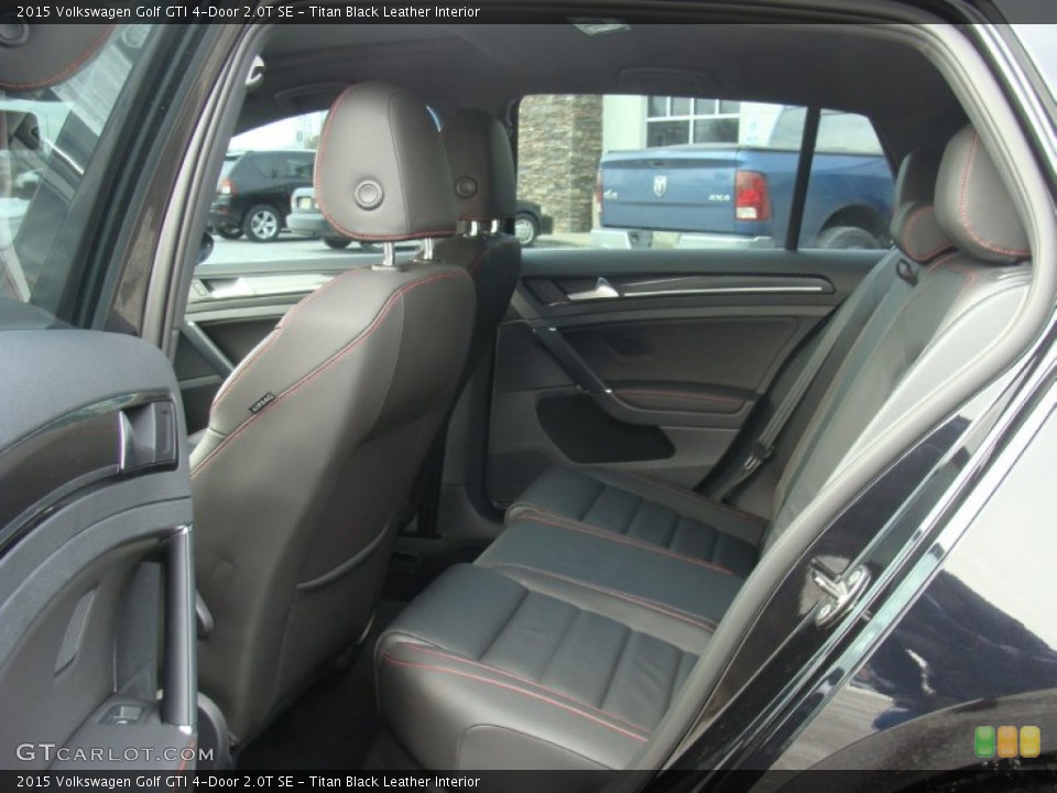 Titan Black Leather Interior Rear Seat for the 2015 Volkswagen Golf GTI 4-Door 2.0T SE #101420212