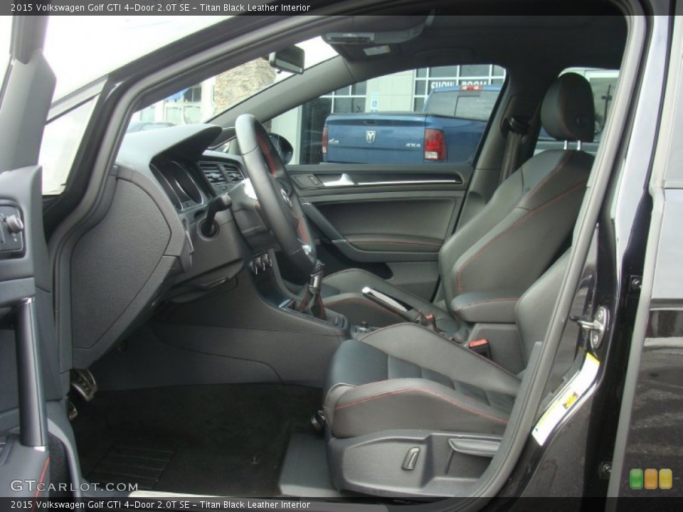 Titan Black Leather Interior Front Seat for the 2015 Volkswagen Golf GTI 4-Door 2.0T SE #101420278
