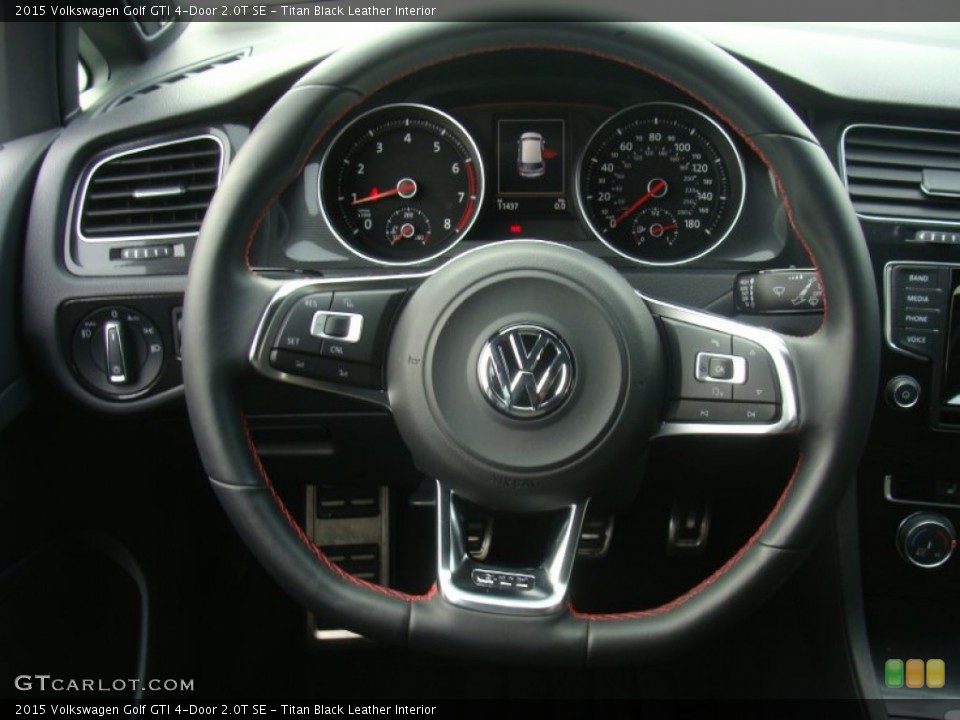Titan Black Leather Interior Steering Wheel for the 2015 Volkswagen Golf GTI 4-Door 2.0T SE #101420359